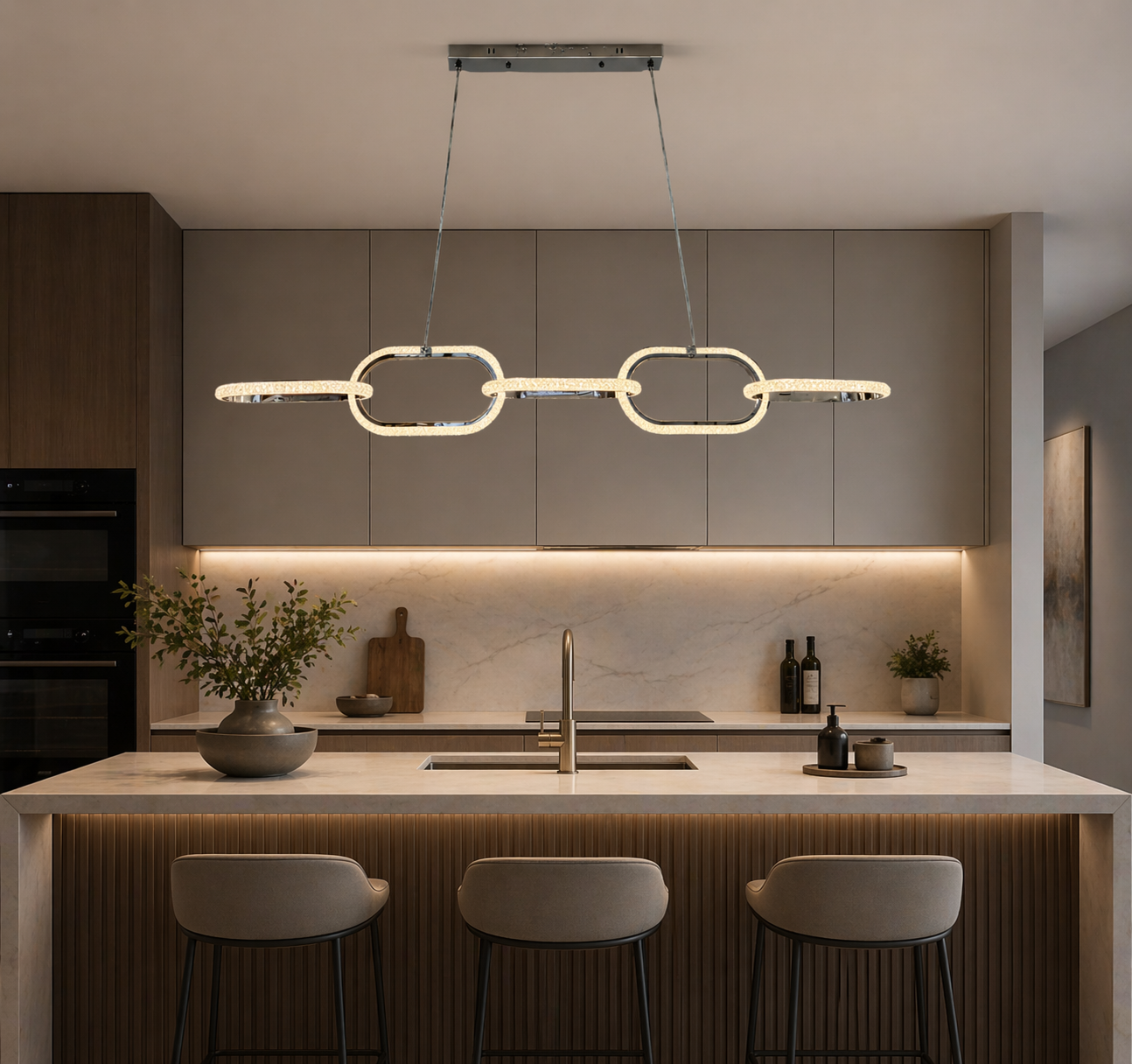 LED Crystal Dining Pendant Light