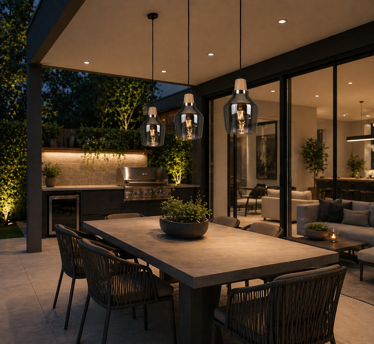 TALLINN GLASS PENDANT LIGHT SMOKE