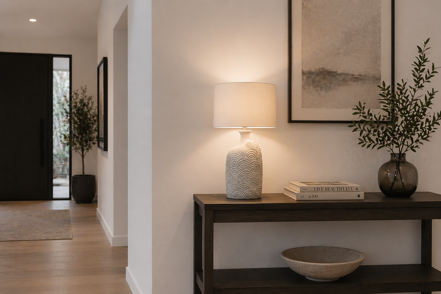 FRANCES RESIN TABLE LAMP STONE