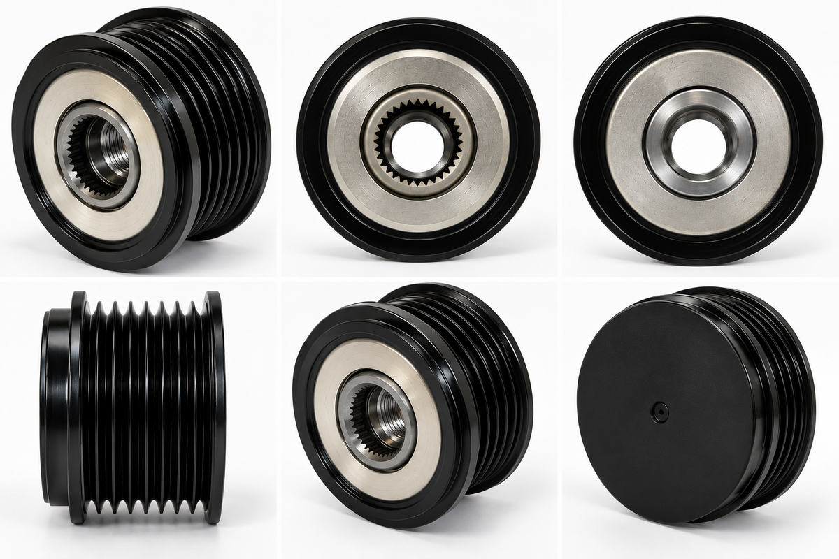 Volvo 6-Groove Alternator Pulley –  Clutch / Freewheel