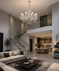 ODILE 5 LIGHT ACRYLIC CRYSTAL CHANDELIER