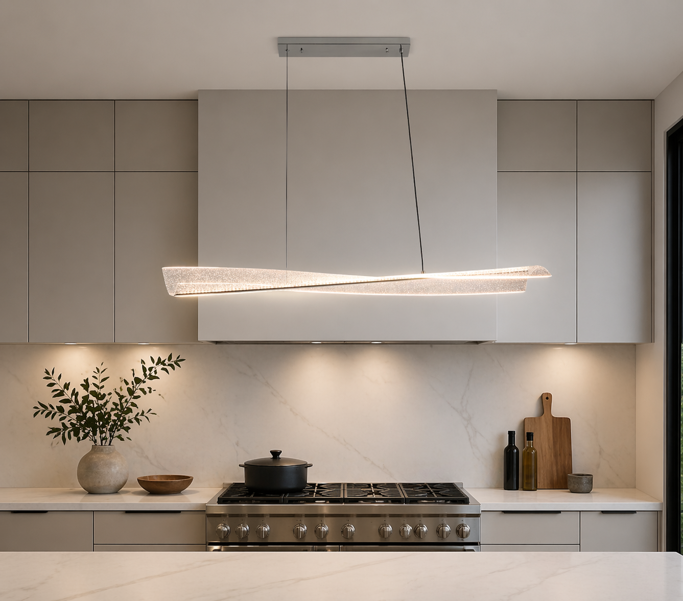 GLITZ ACRYLIC LED PENDANT LIGHT – POLISHED CHROME
