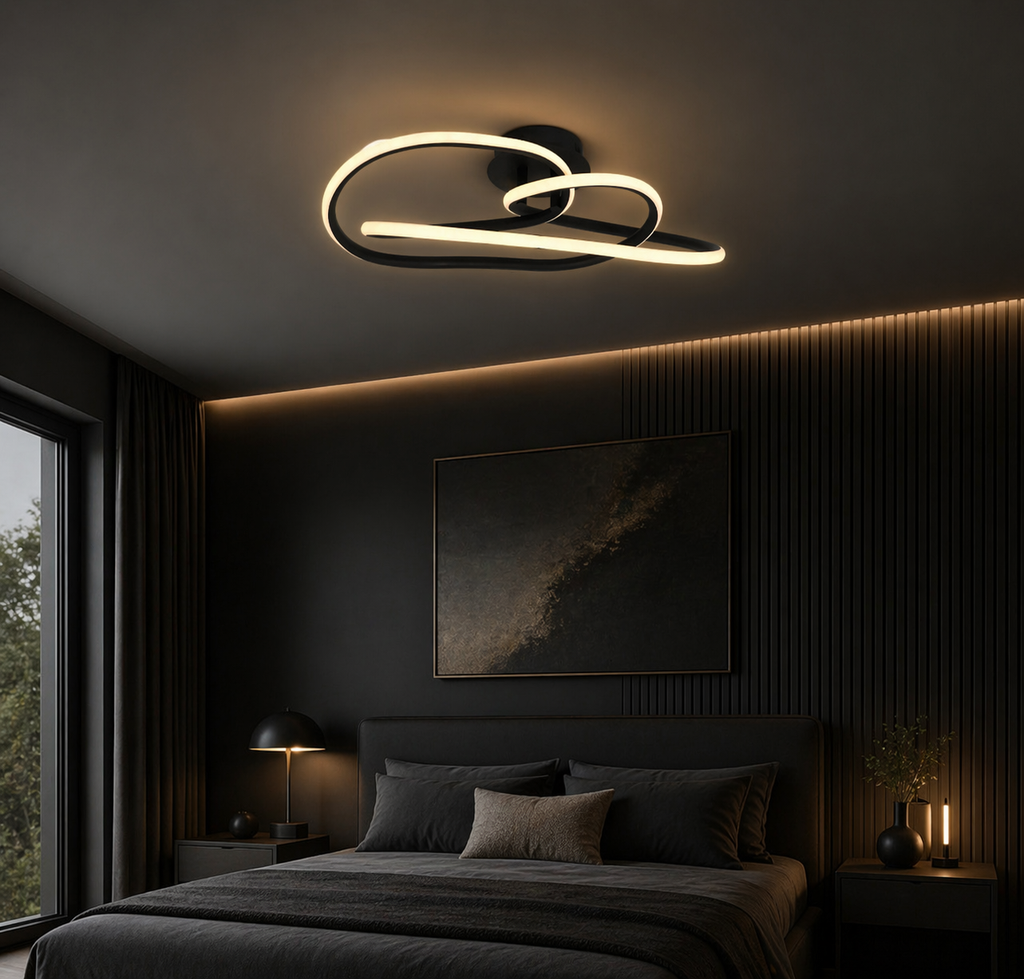 VORTEX LED CEILING LIGHT IN BLACK