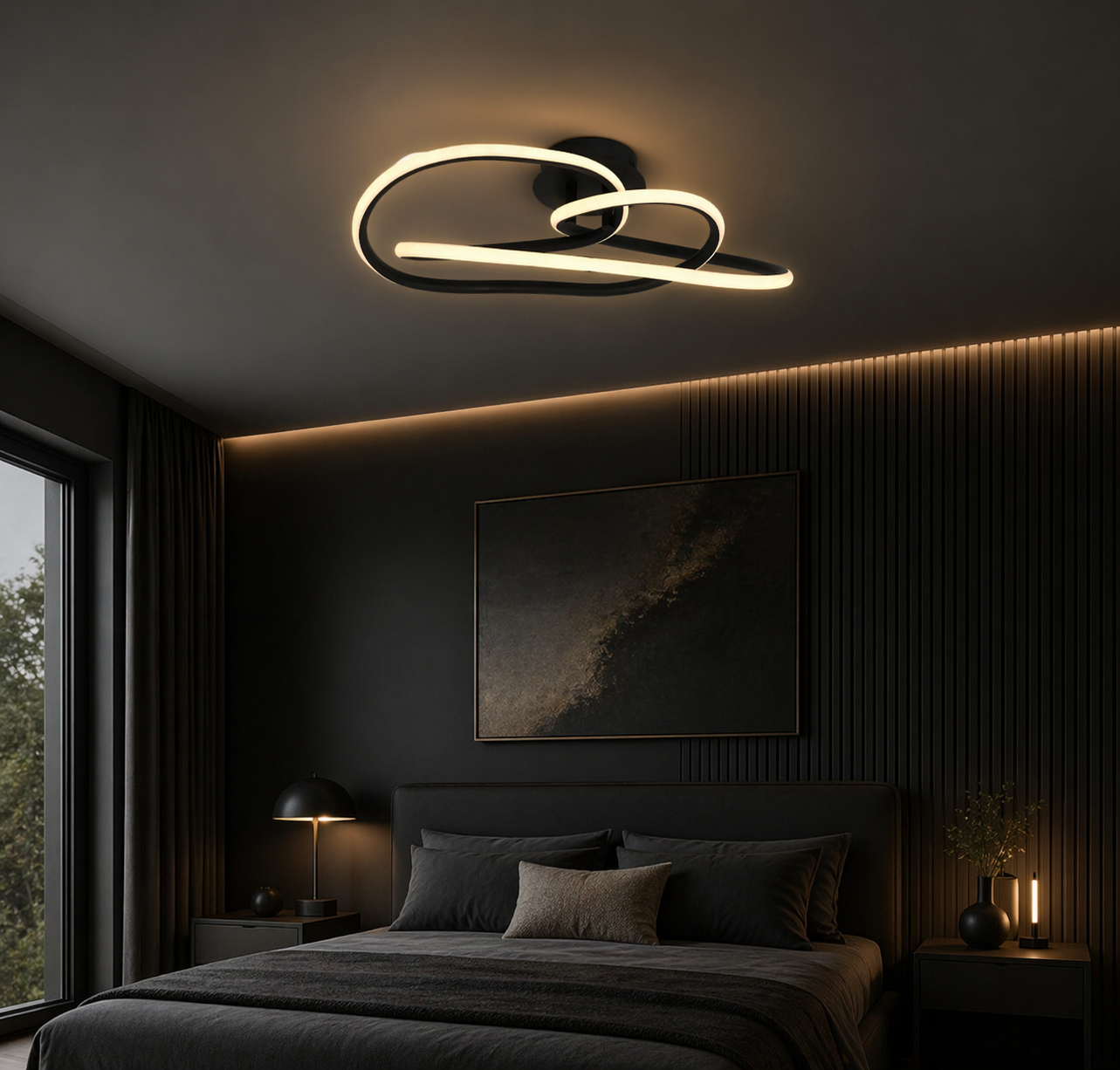VORTEX LED CEILING LIGHT IN BLACK