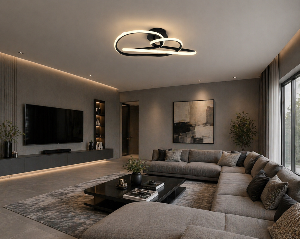 VORTEX LED CEILING LIGHT IN BLACK
