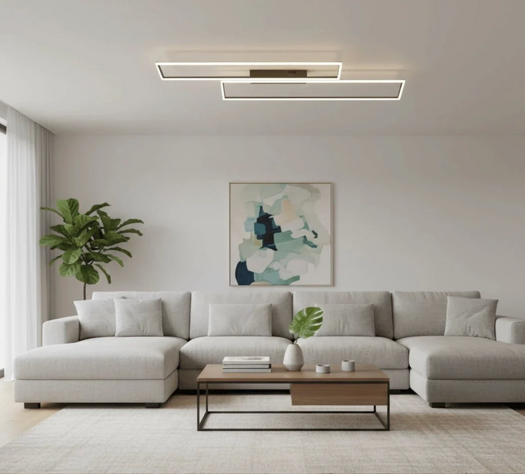 PARALLEL GEOMETRIC LED CEILING FITTING