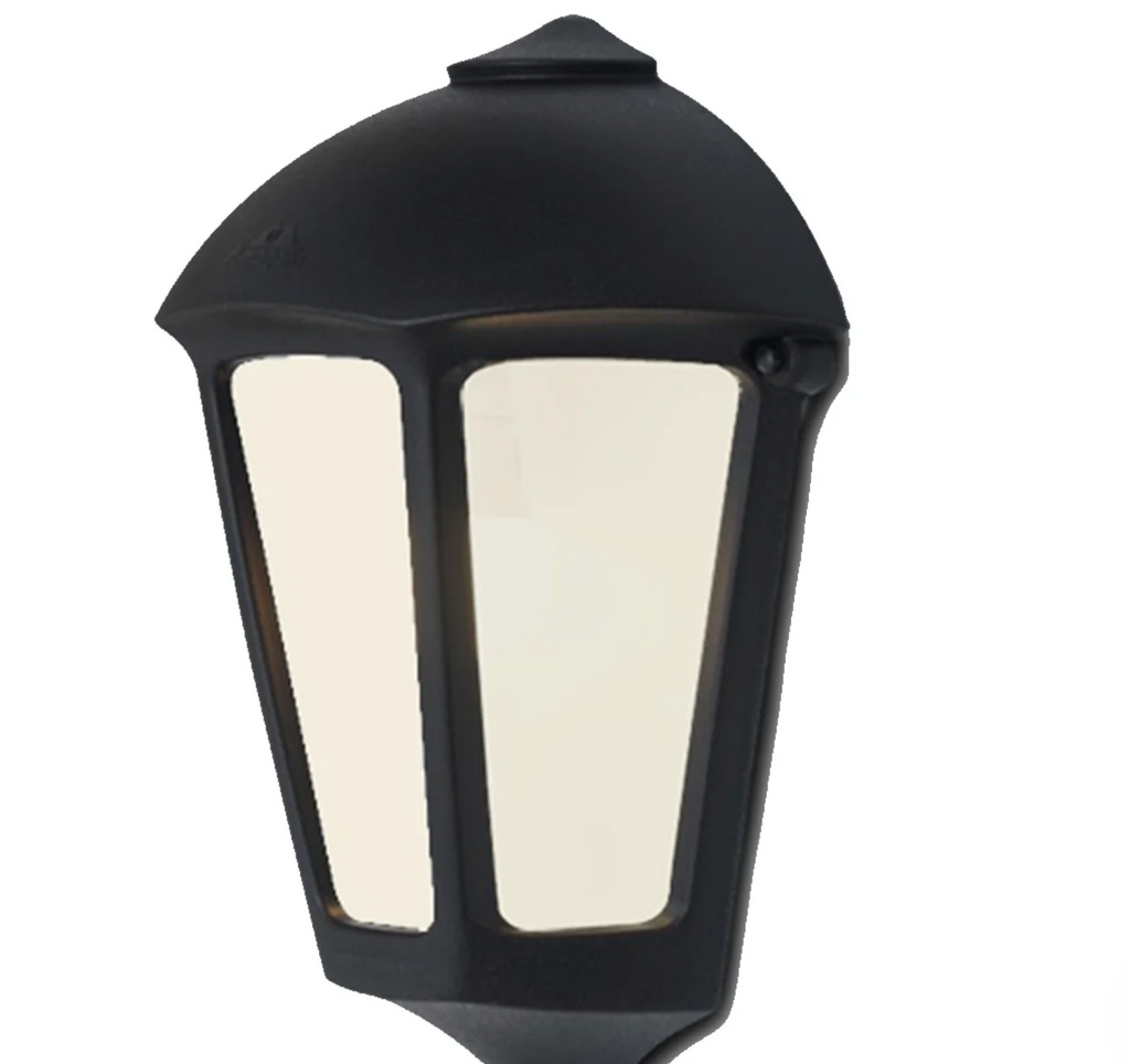 VINTAGE BLACK FLUSH MOUNTED OUTDOOR WALL LANTERN