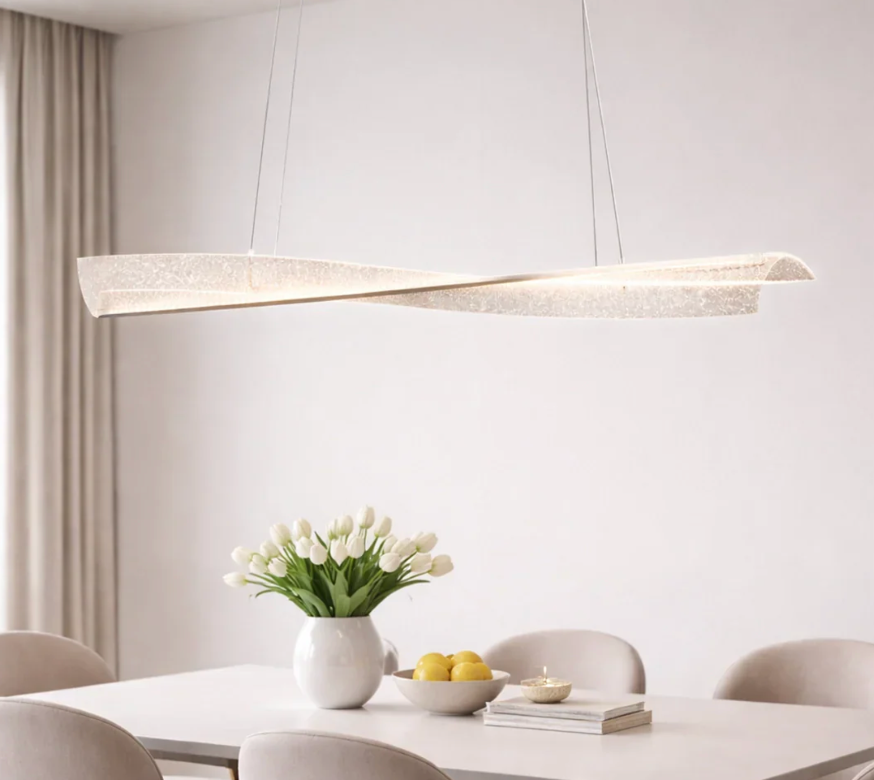 GLITZ ACRYLIC LED PENDANT LIGHT – POLISHED CHROME
