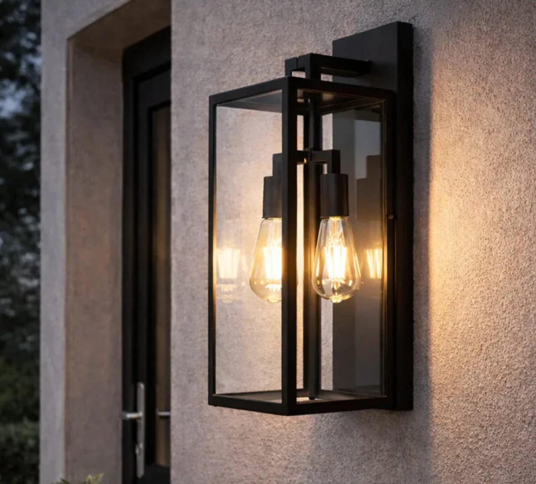 ATRIUM OUTDOOR WALL LANTERN – BLACK
