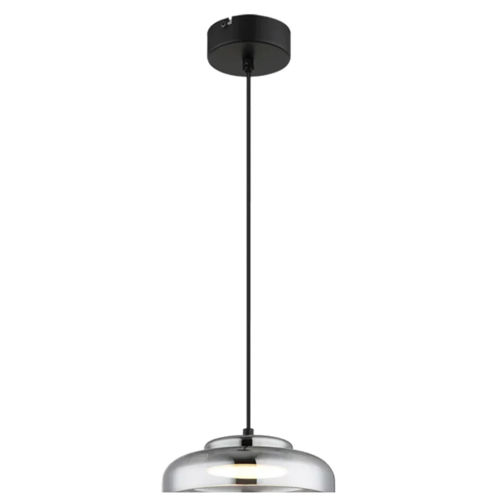 VOLTA METAL AND GLASS LED PENDANT LIGHT - SMOKE