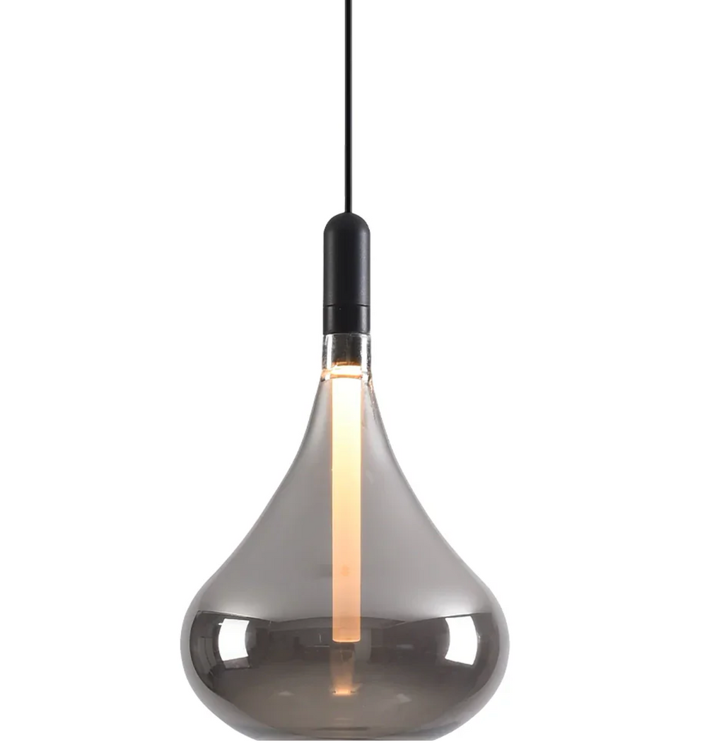 GRAPE DROP SMOKE GLASS LED PENDANT LIGHT