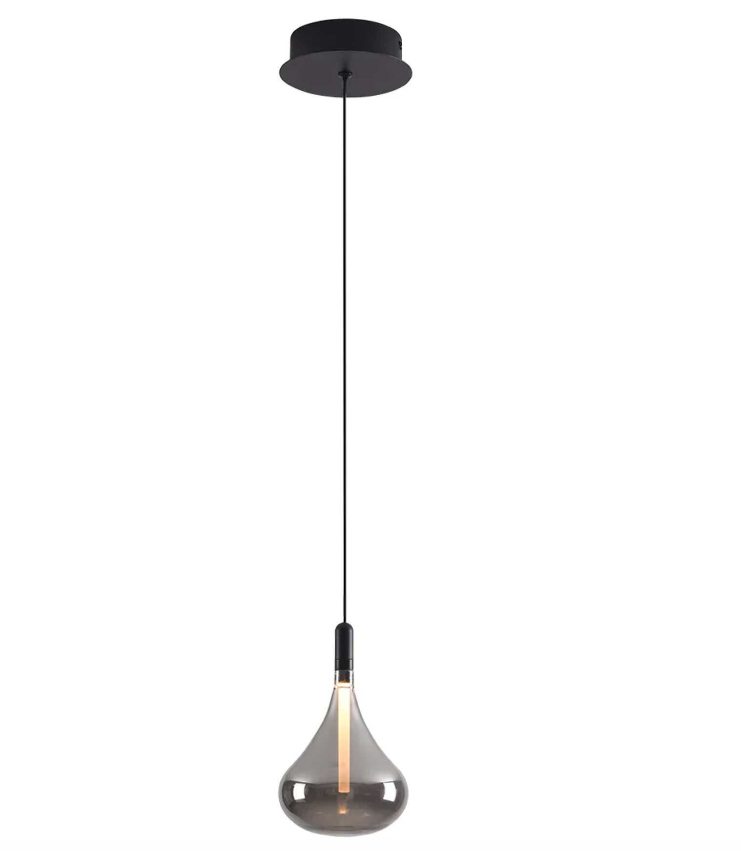 GRAPE DROP SMOKE GLASS LED PENDANT LIGHT