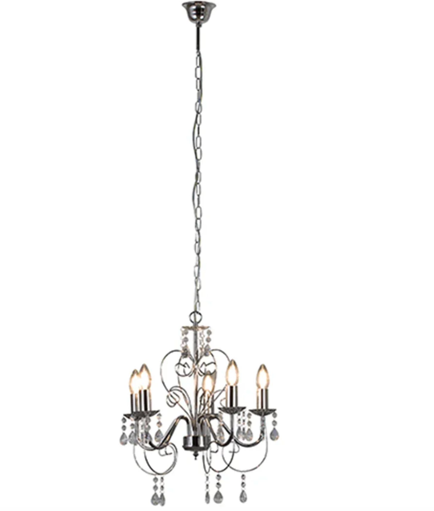 CLEO 5-LIGHT CHANDELIER - CHROME