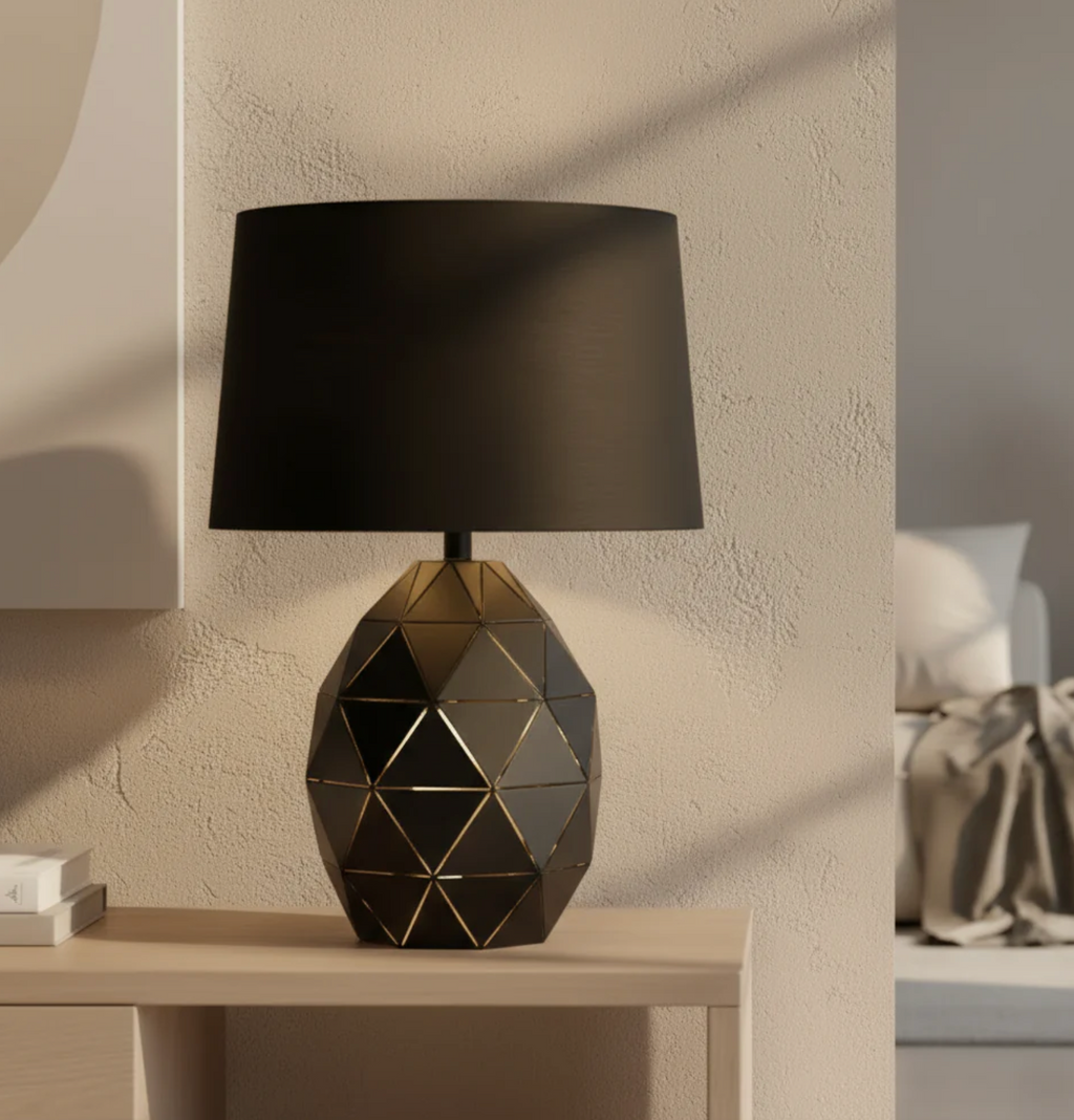 GEOMAX BLACK TABLE LAMP - STYLE 2