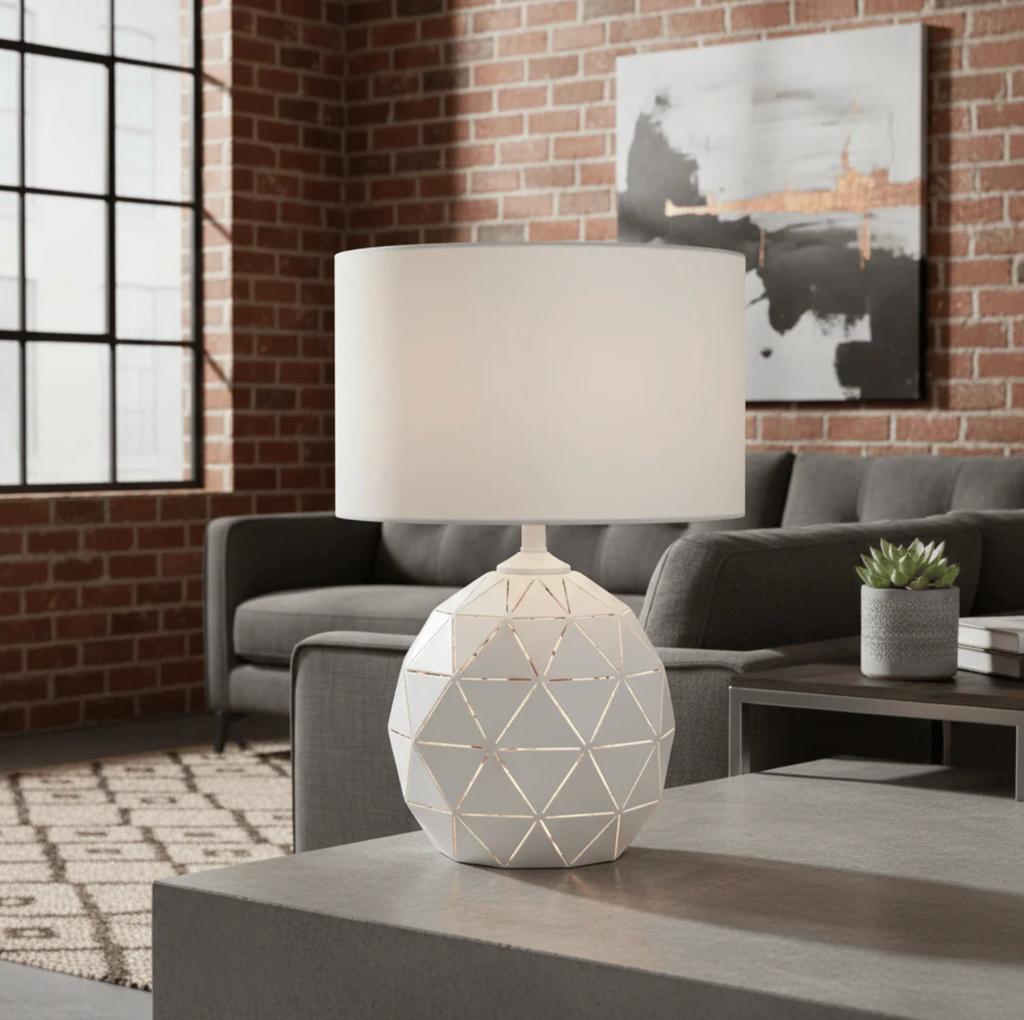 GEOMAX WHITE TABLE LAMP
