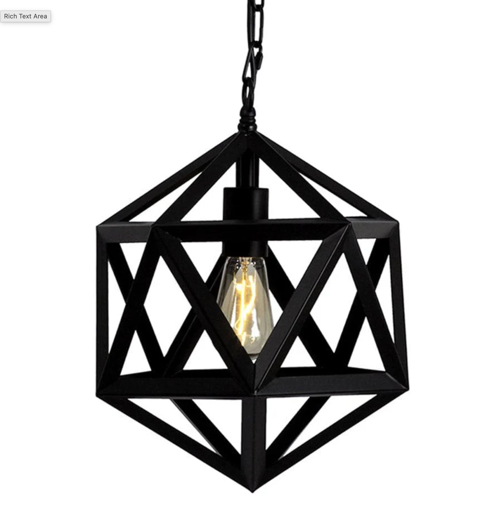 PENTAGON METAL PENDANT LIGHT BLACK