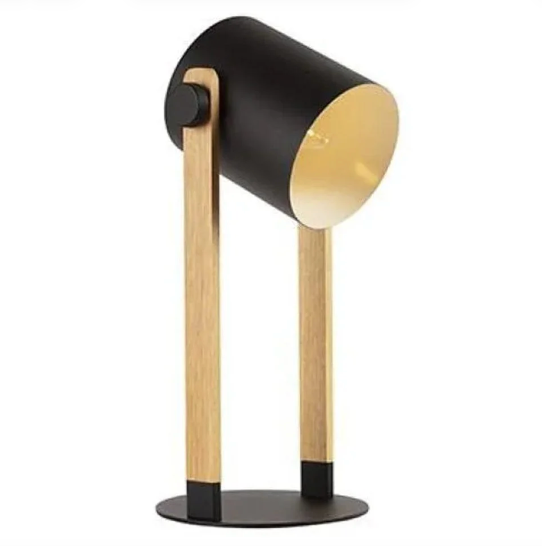 HORNWOOD METAL AND WOOD TABLE LAMP BLACK