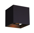 UP AND DOWN LED SQUARE ALUMINIUM WALL LIGHT BLACK | GREY