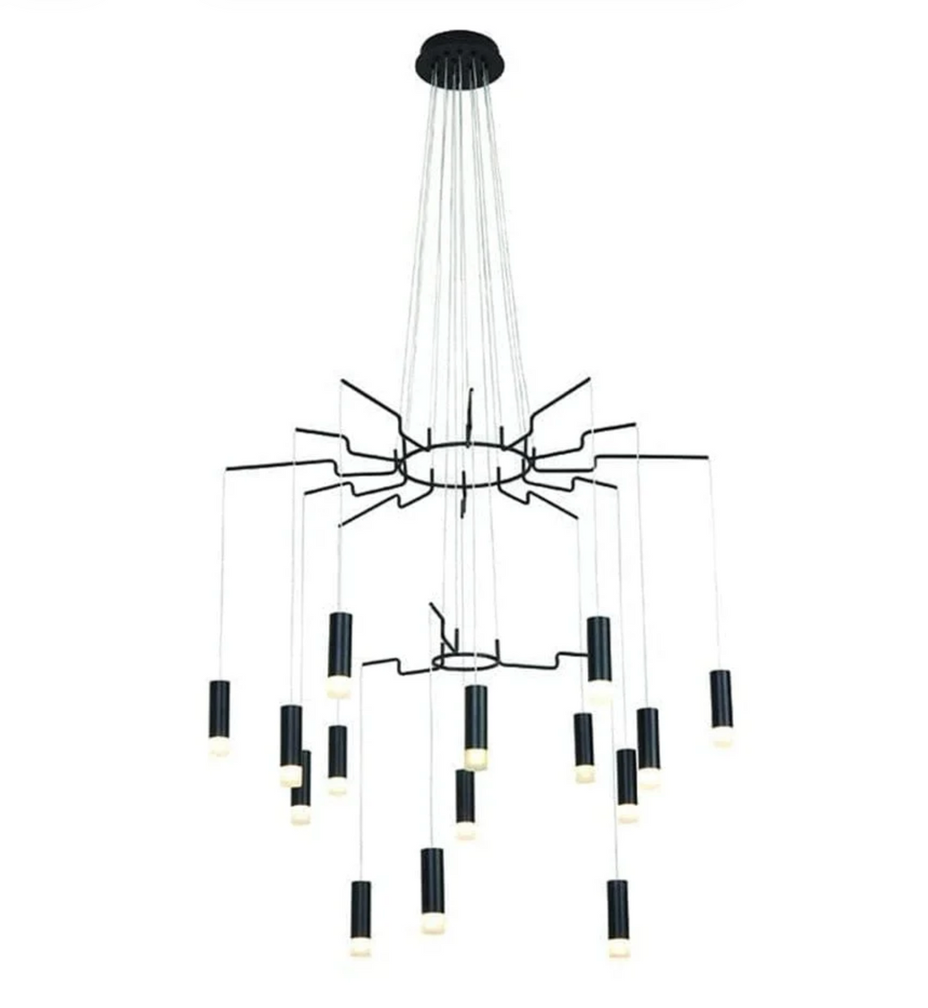MARIONETTE CHANDELIER 15 LIGHT BLACK