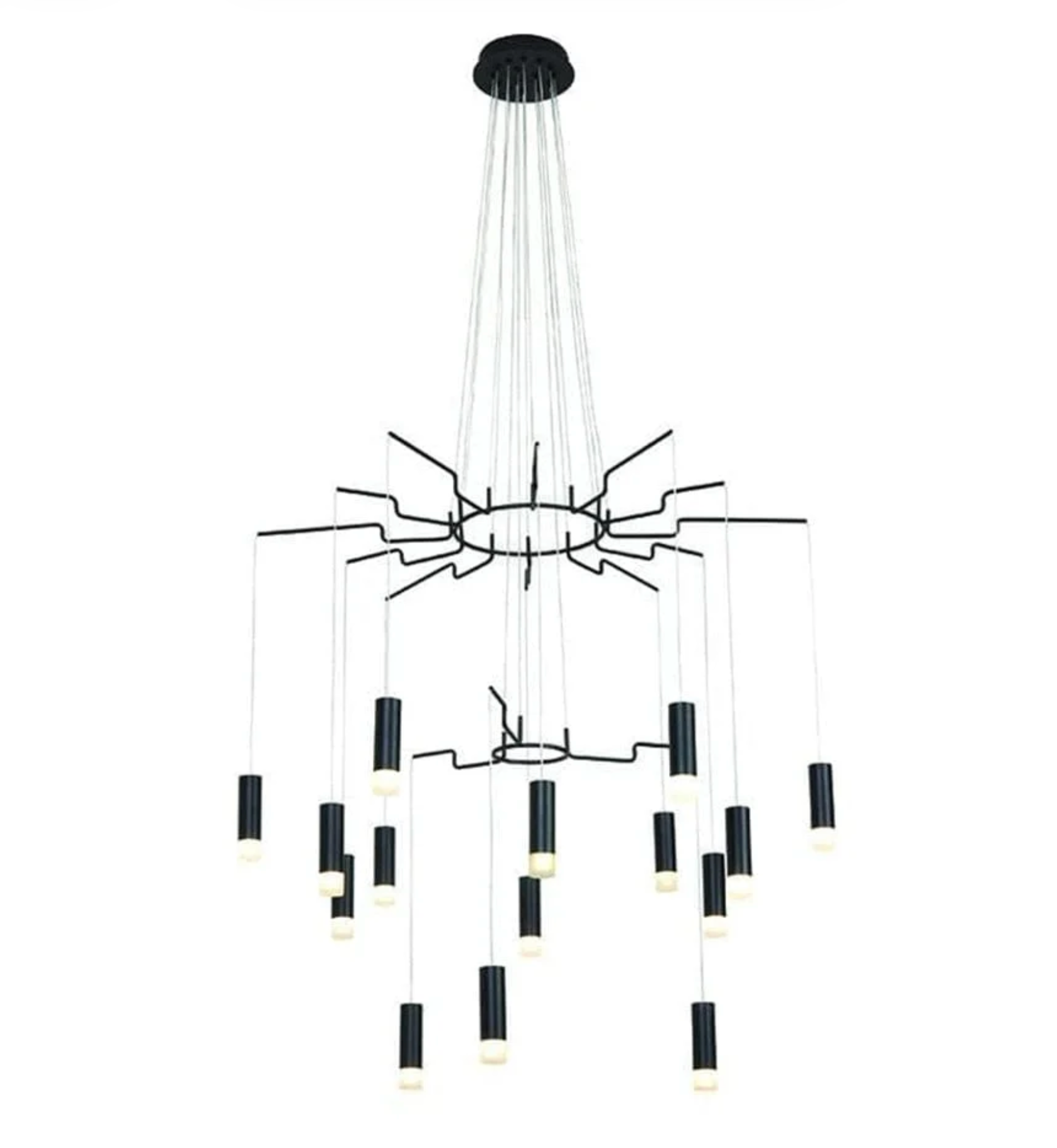 MARIONETTE CHANDELIER 15 LIGHT BLACK