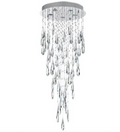 NIVELLES STAINLESS STEEL AND CRYSTAL CHANDELIER
