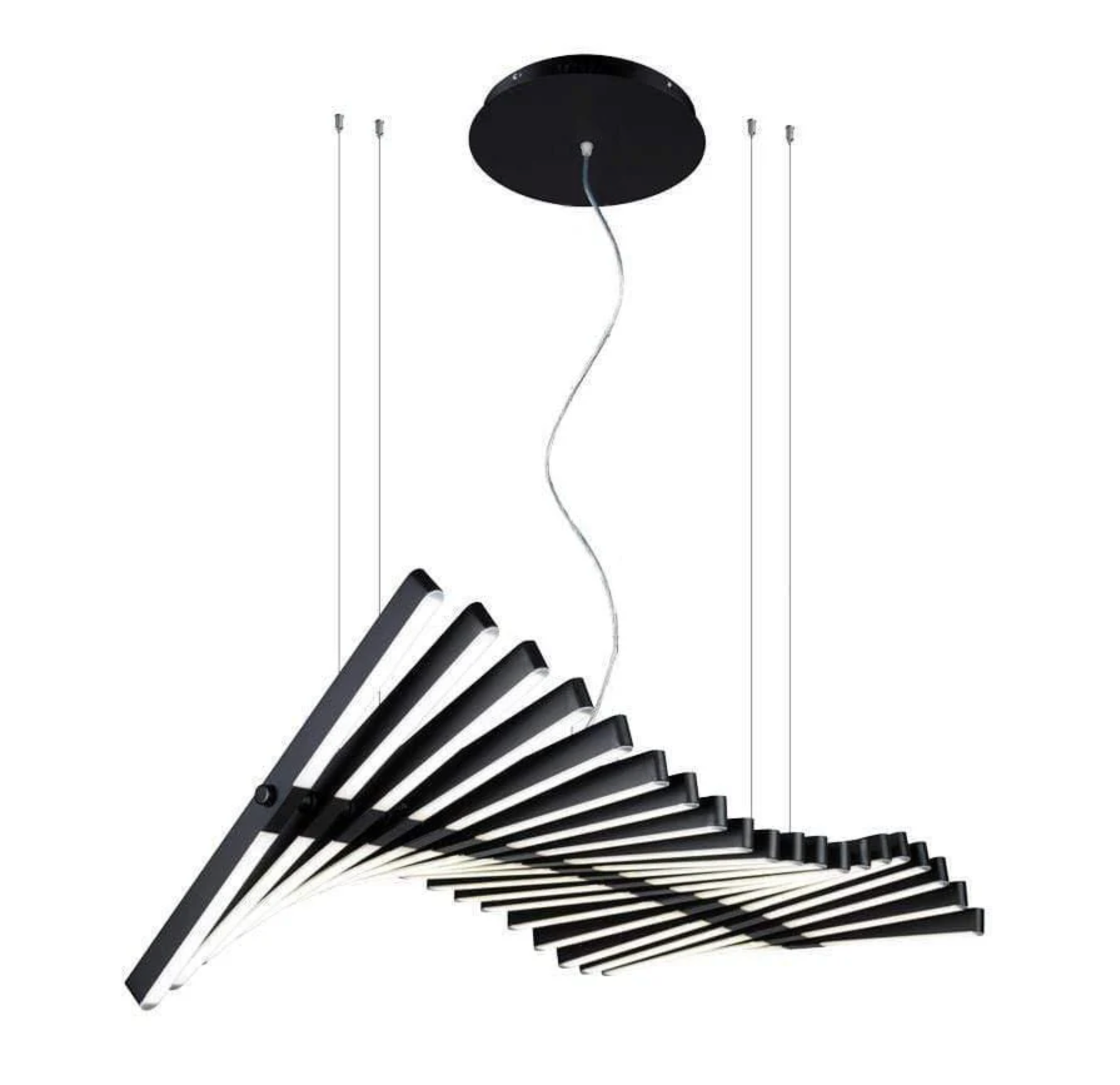 PIANO LED CHANDELIER LIGHT BLACK