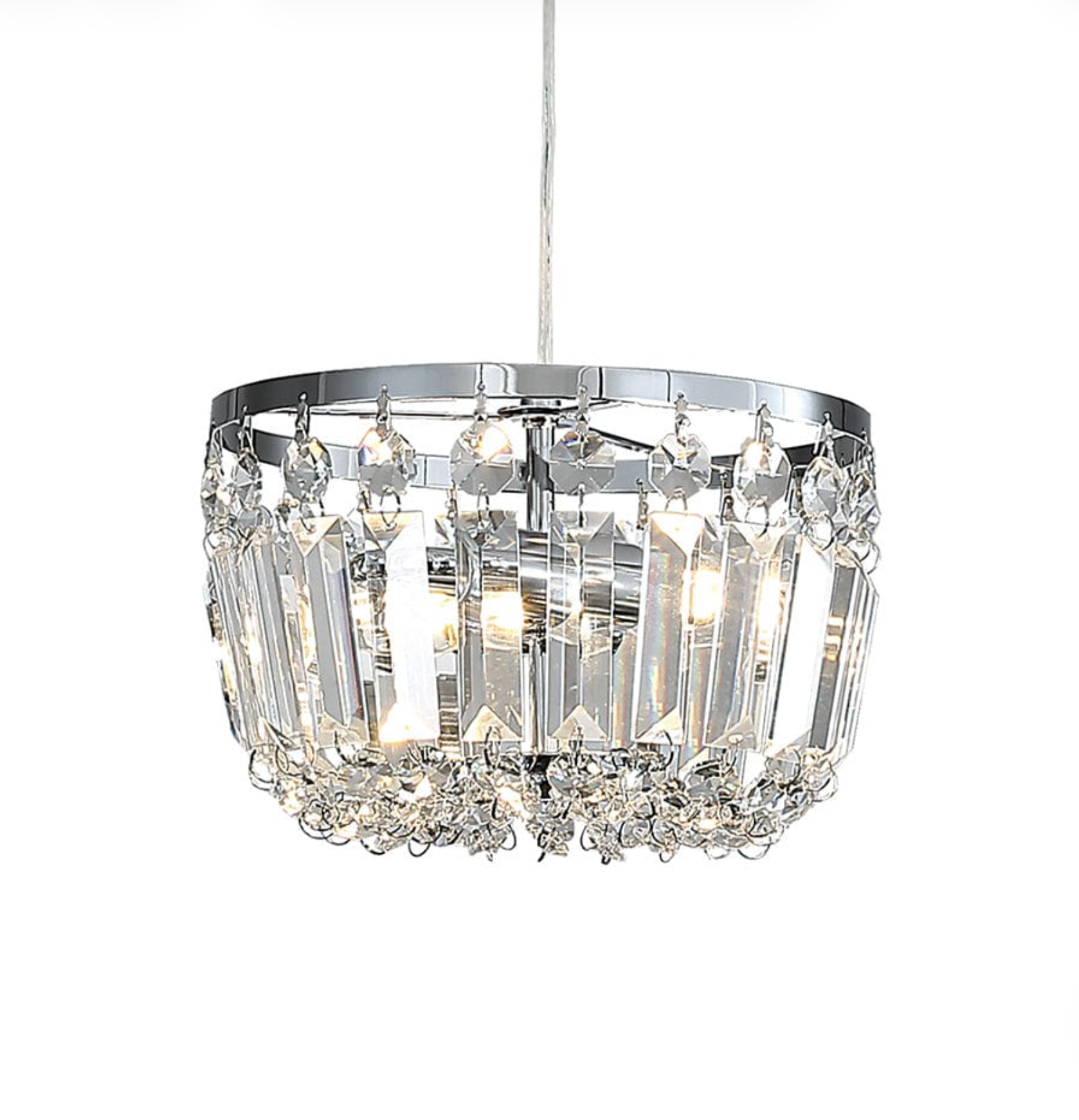 CLARA ACRYLIC CRYSTAL LIGHT | CHROME OR GOLD