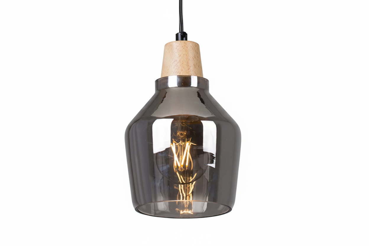 TALLINN GLASS PENDANT LIGHT SMOKE