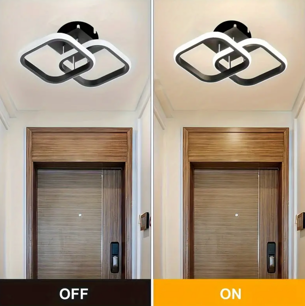 Black Square Modern Corridor Led Light Fixture