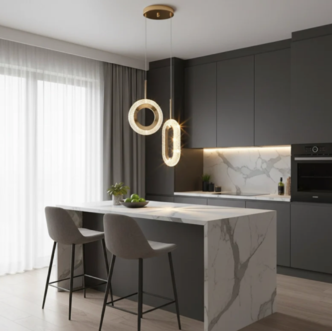 Aurelia Twin Halo Pendant Light