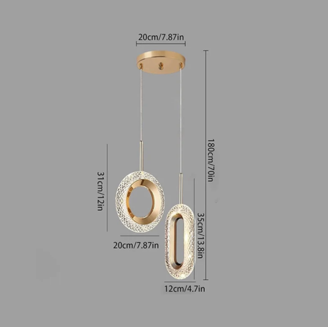 Aurelia Twin Halo Pendant Light