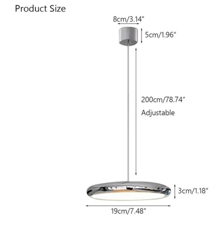 Orbit Disc LED Pendant Light – Chrome