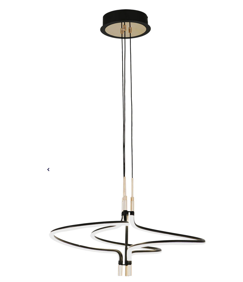 BEAU 45W SAND BLACK AND GOLD CCT LED PENDANT