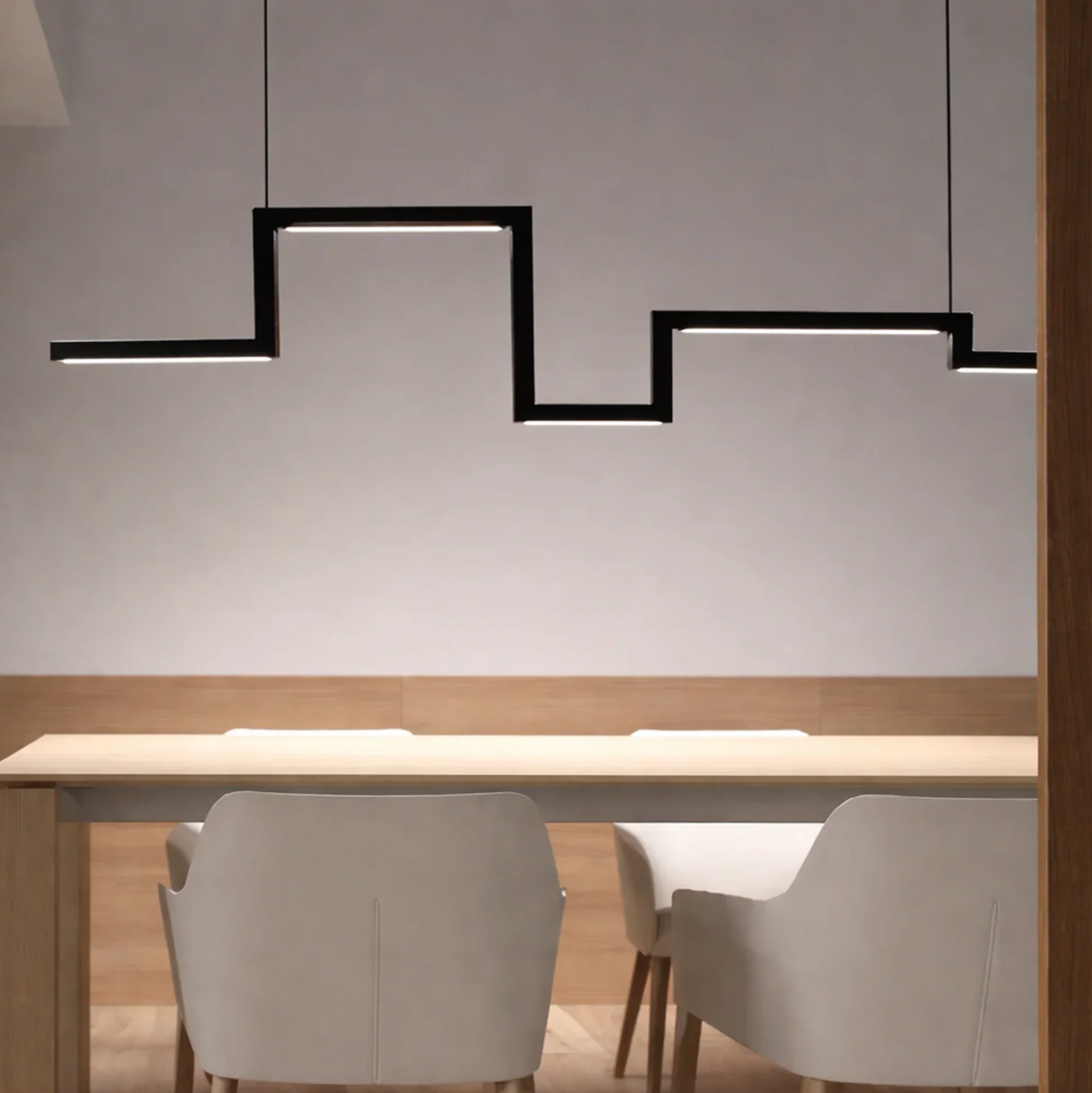 CITY LINE BLACK GEOMETRIC LED PENDANT LIGHT