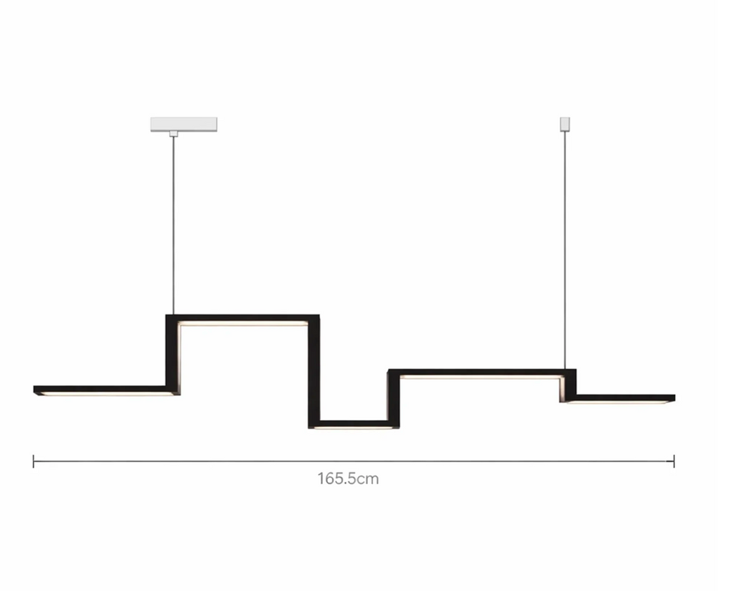 CITY LINE BLACK GEOMETRIC LED PENDANT LIGHT