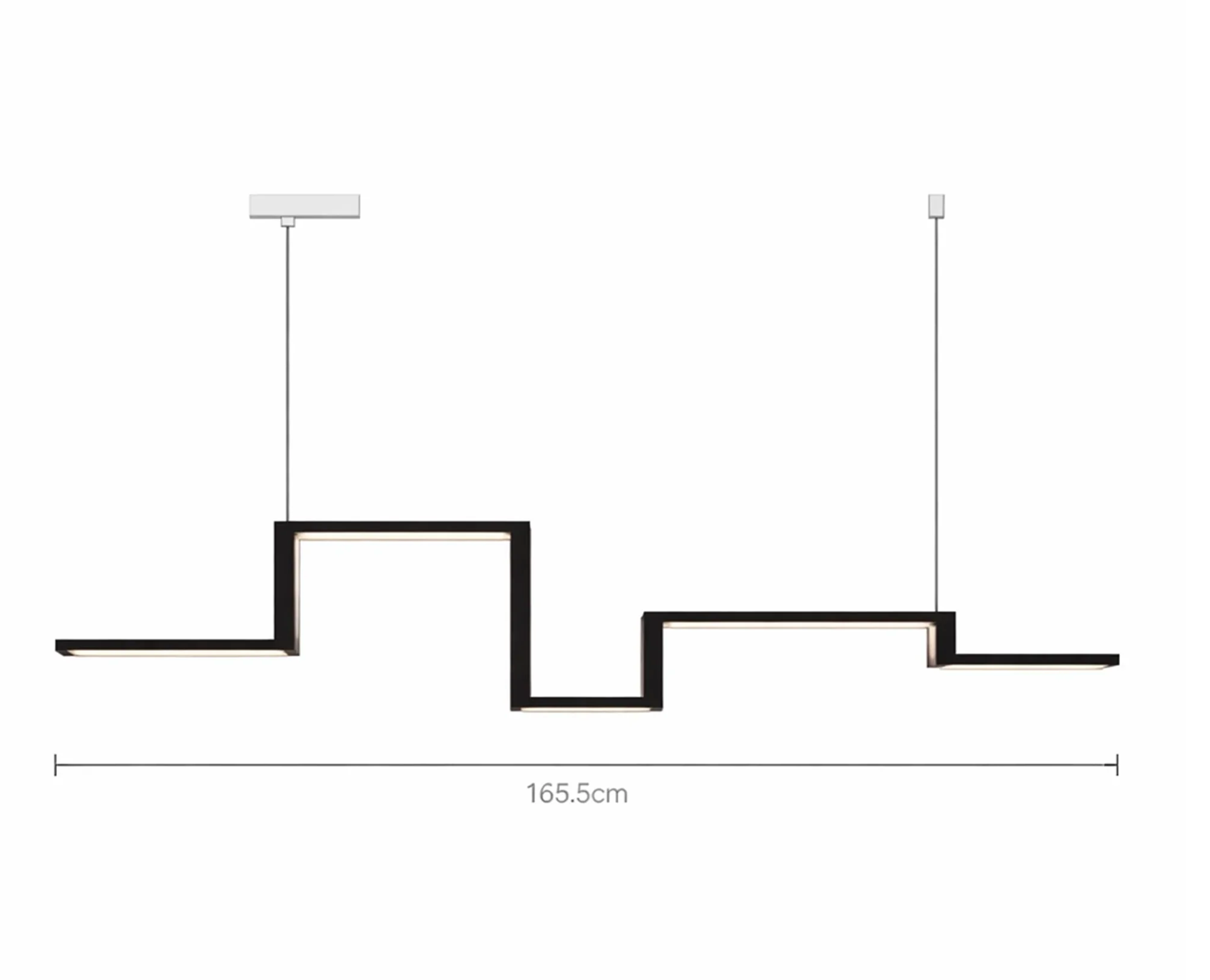 CITY LINE BLACK GEOMETRIC LED PENDANT LIGHT