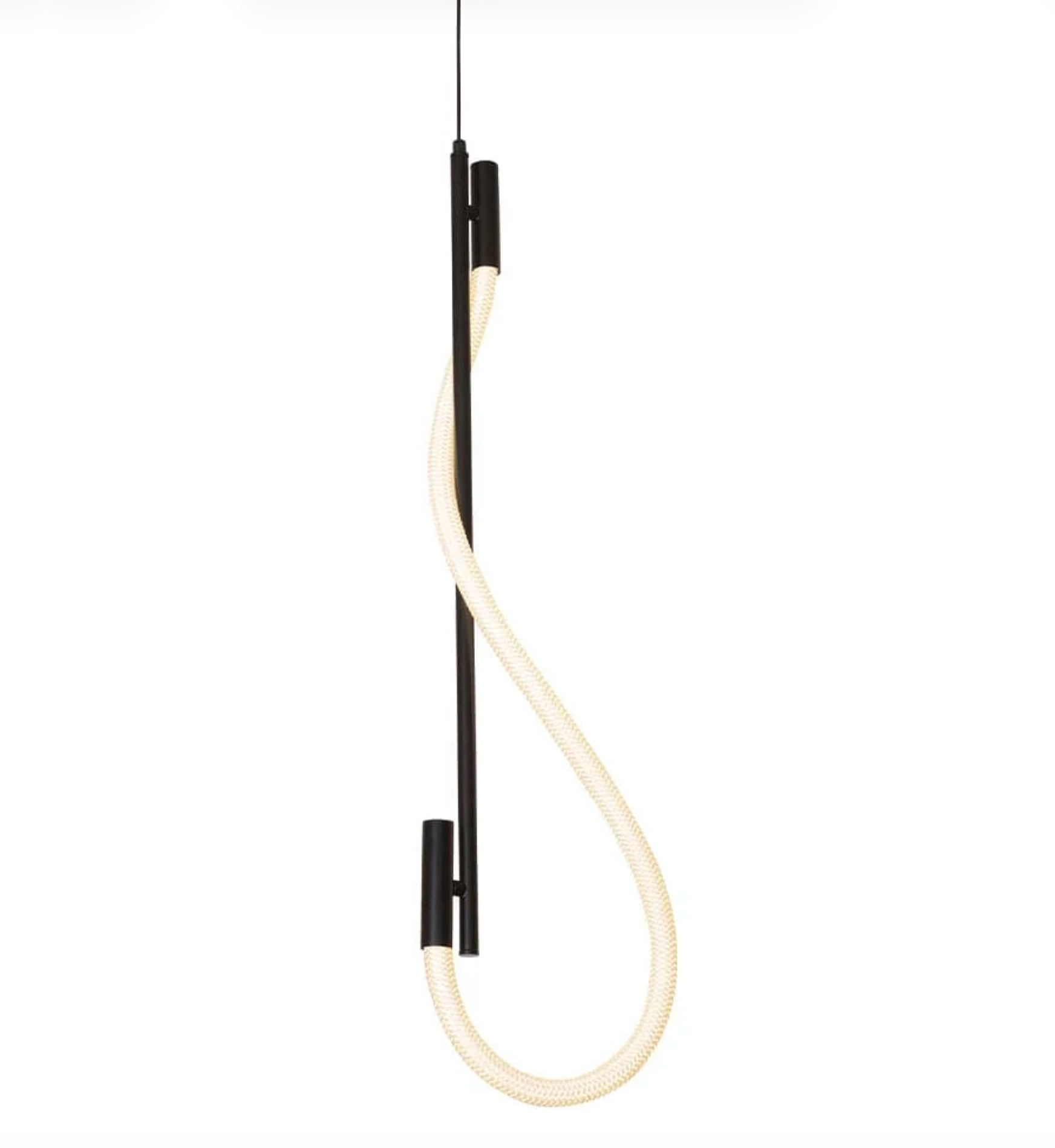 WHIRL VERTICAL METAL LED PENDANT LIGHT BLACK