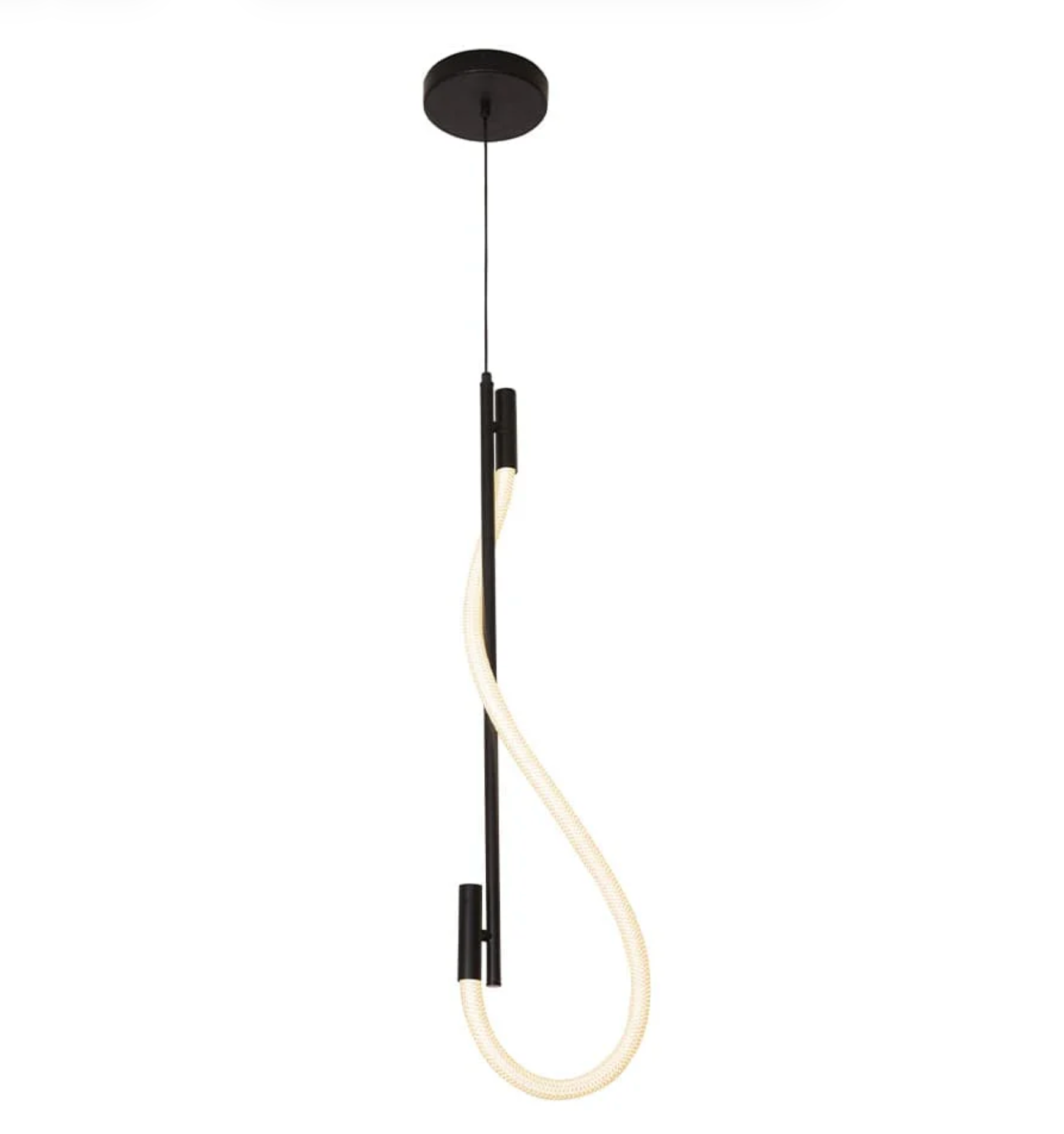 WHIRL VERTICAL METAL LED PENDANT LIGHT BLACK