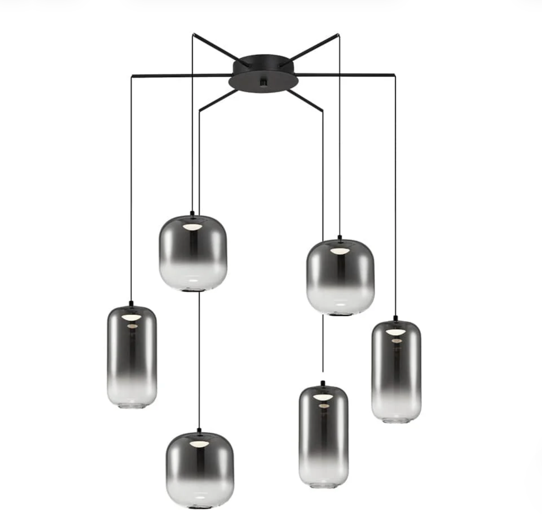 MISTY CLUSTER GLASS PENDANT LIGHT SMOKE | WHITE