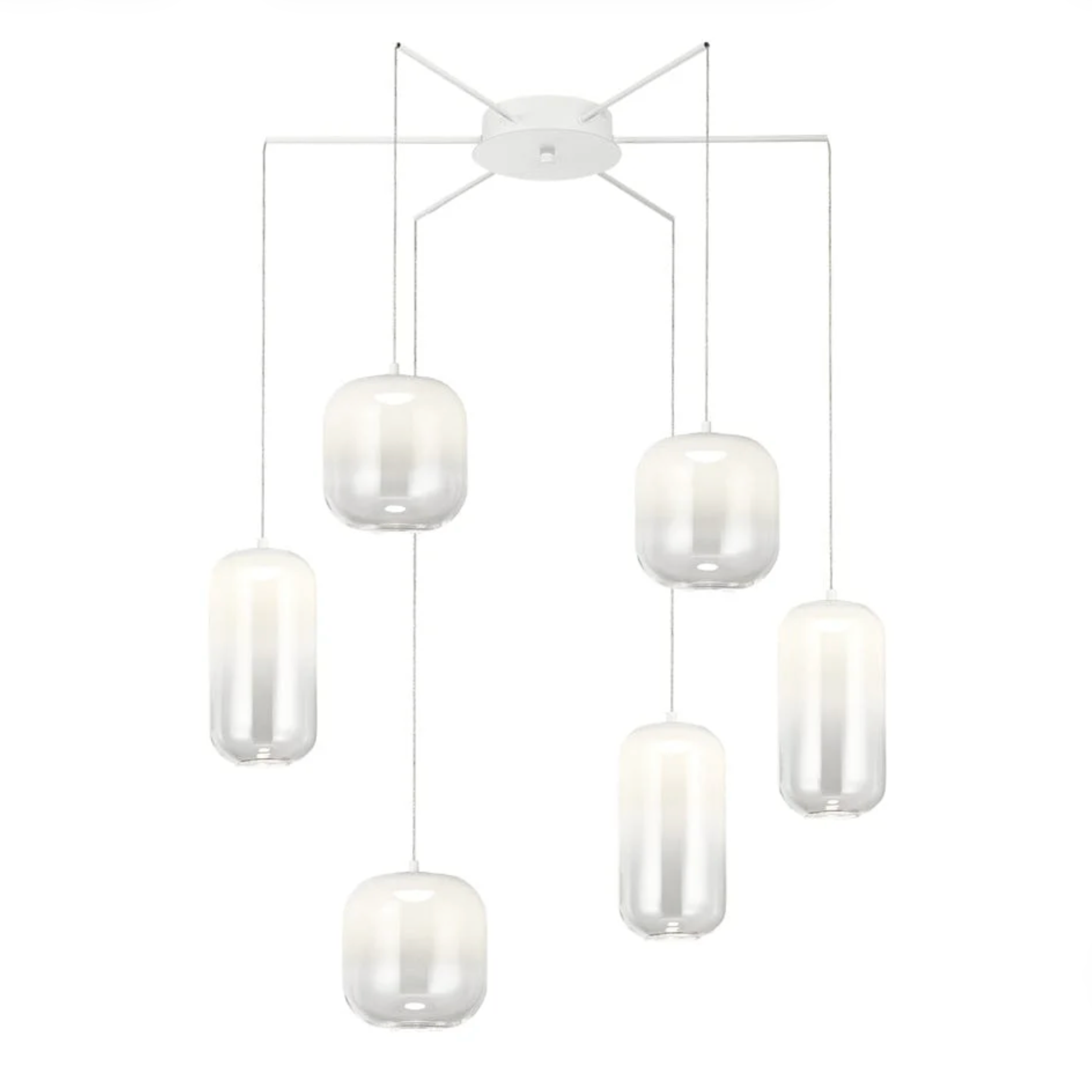 MISTY CLUSTER GLASS PENDANT LIGHT SMOKE | WHITE