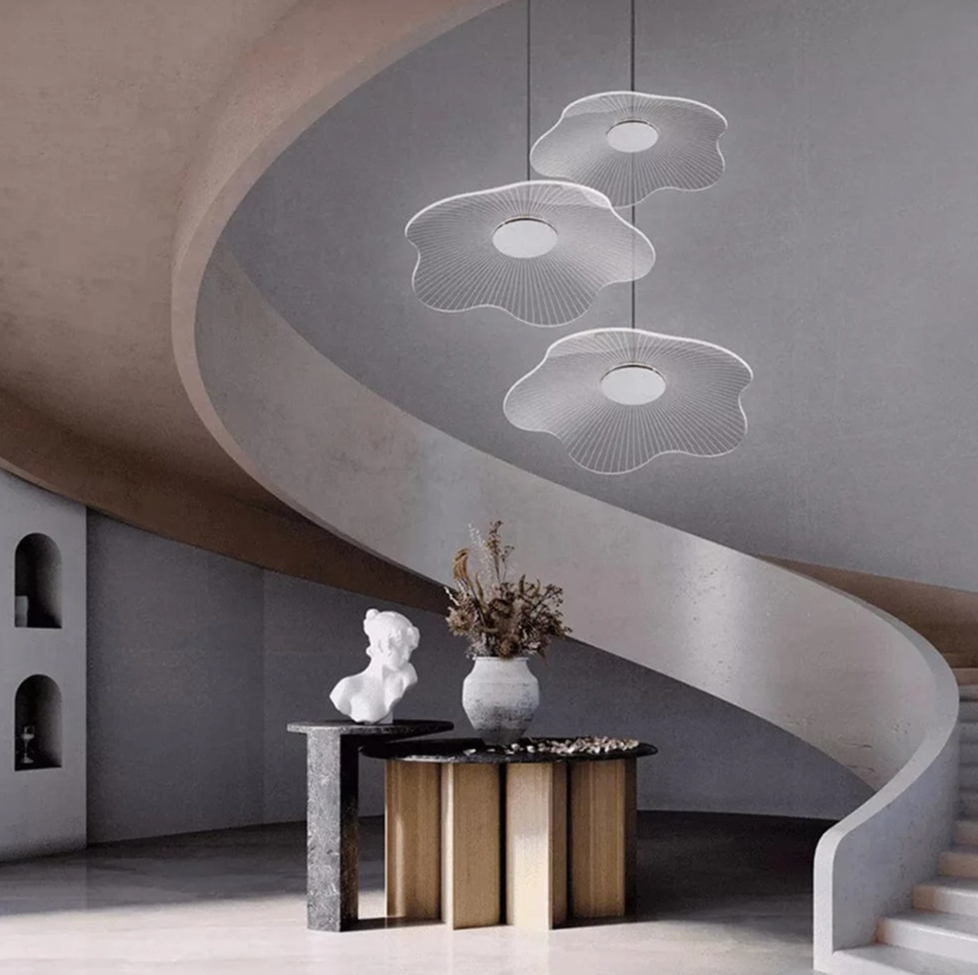 AMEBA CLEAR PERSPEX LED PENDANT | 2 SIZES