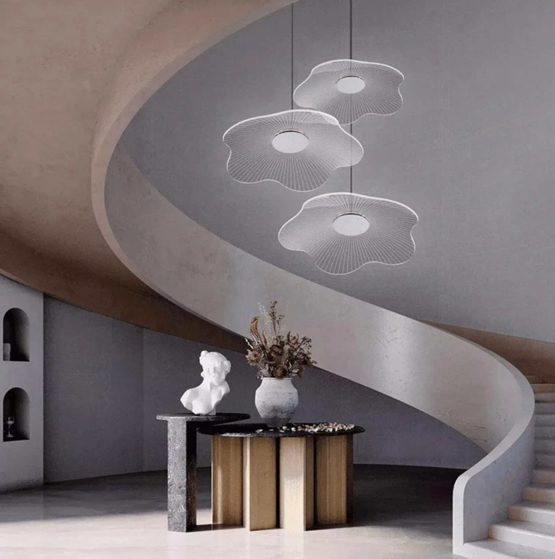 AMEBA CLEAR PERSPEX LED PENDANT | 2 SIZES