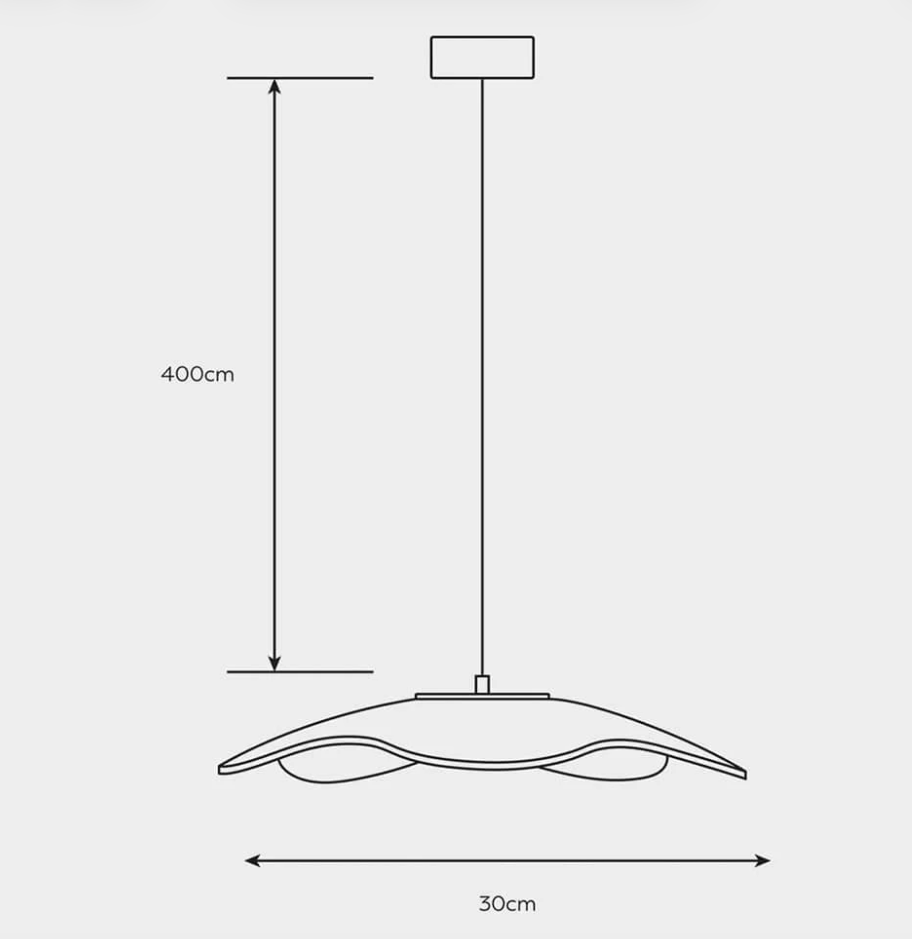 AMEBA CLEAR PERSPEX LED PENDANT | 2 SIZES