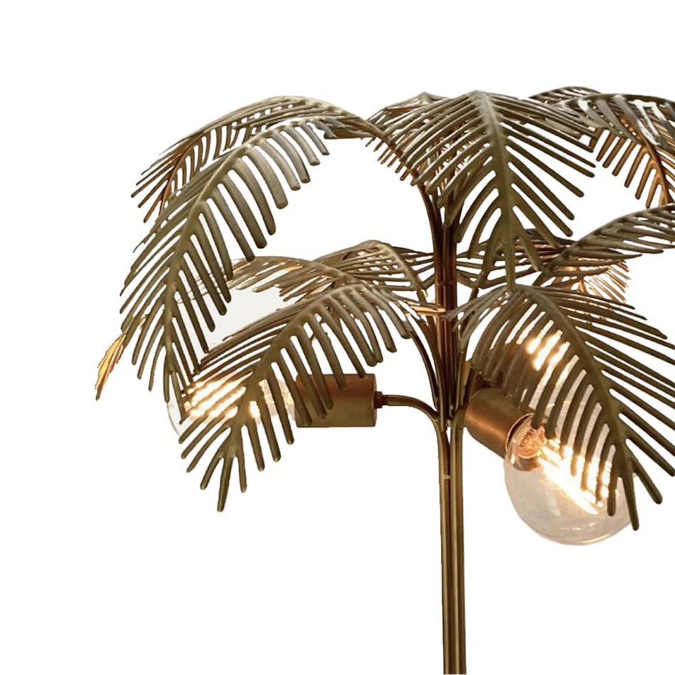 QUEEN PALM TABLE LAMP – ANTIQUE BRASS FINISH