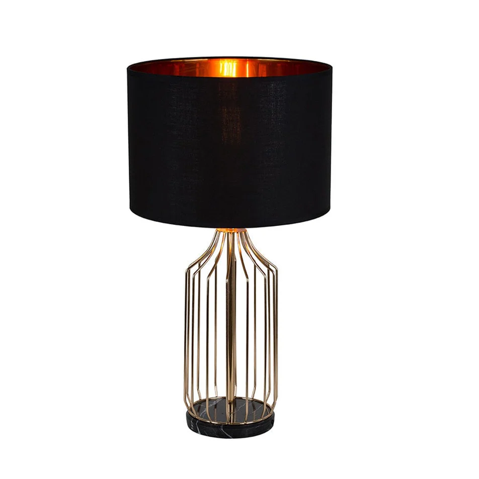 SINATRA METAL TABLE LAMP BLACK AND BRASS
