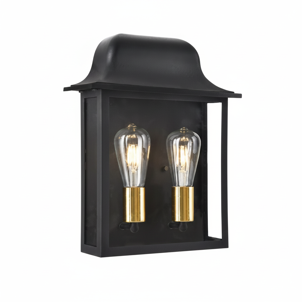 ANDREAS OUTDOOR ALUMINIUM WALL LIGHT BLACK