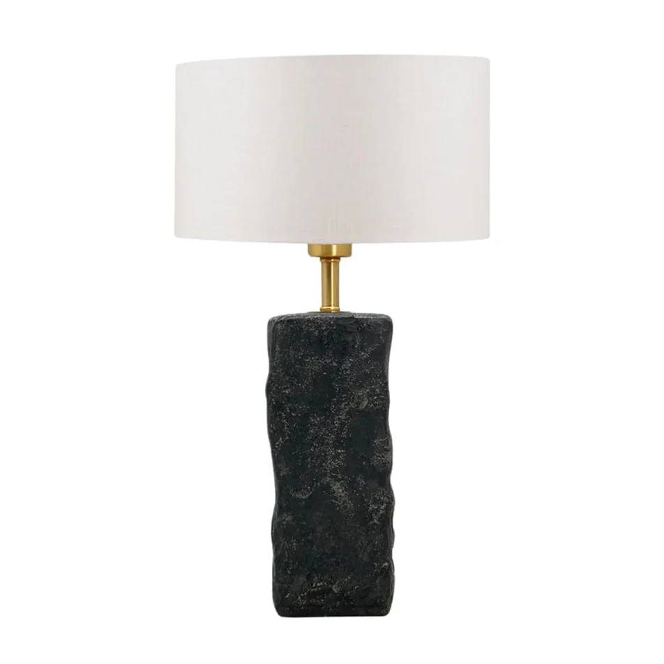 PERSEUS ANTHRACITE STONE TABLE LAMP