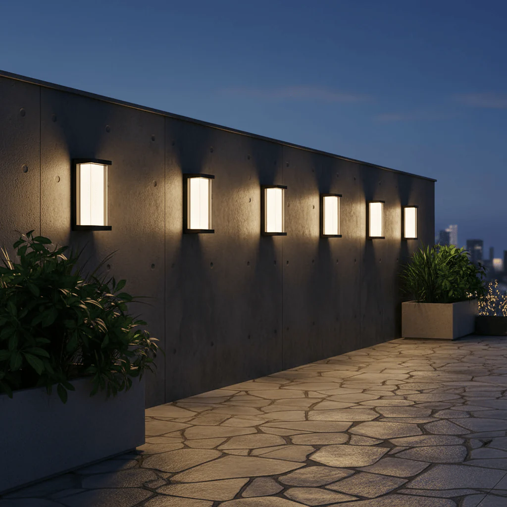 BRIGHTBLOCK LED OUTDOOR WALL LIGHT - BLACK