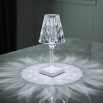 GEO GLOW RECHARGEABLE TABLE LAMP IN SMOKE | CLEAR