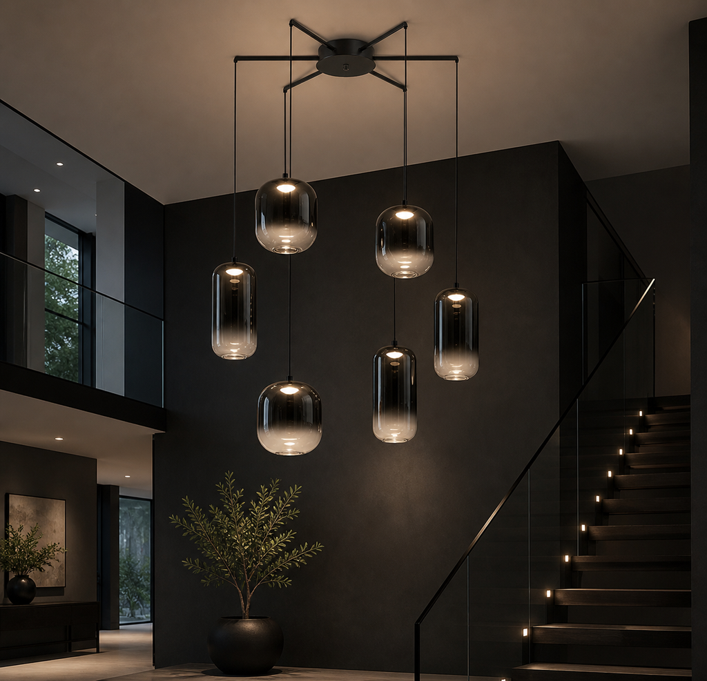 MISTY CLUSTER GLASS PENDANT LIGHT SMOKE | WHITE
